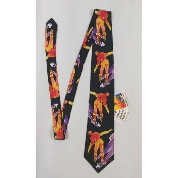 World Cup USA '94 Neck Tie Mens One Size Limited Edition Watercolor Football NEW - Picture 1 of 8